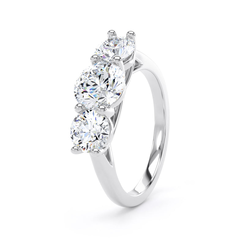 Terra Round Cut Engagement Ring in 9ct White Gold