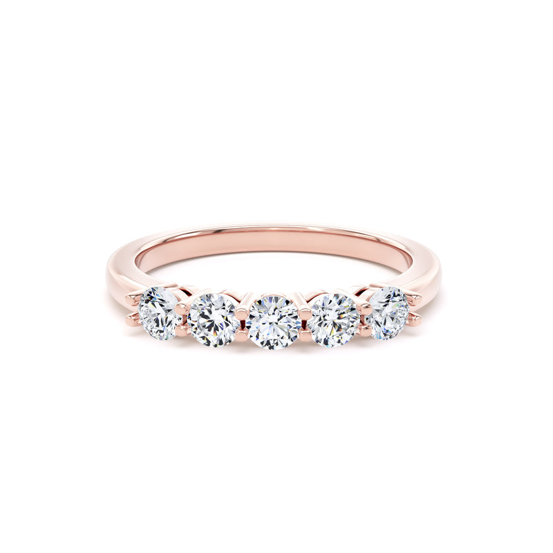 Rita Round Cut Engagement Ring in 9ct Rose Gold