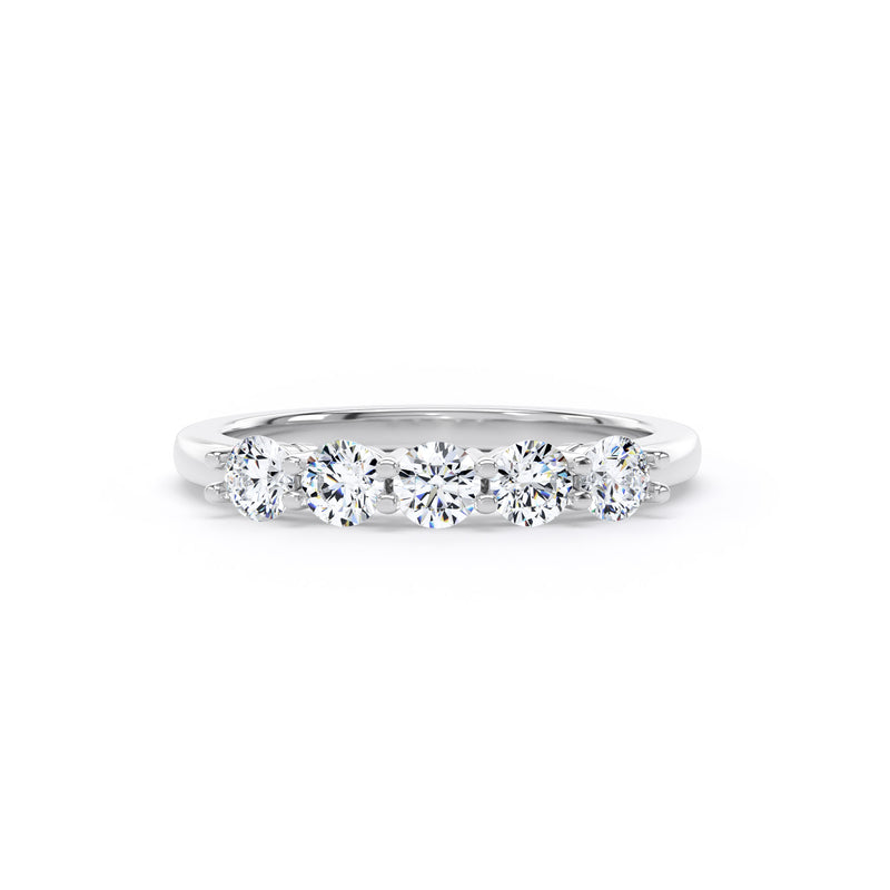 Rita Round Cut Engagement Ring in 9ct White Gold