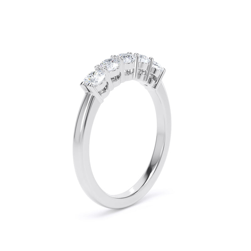 Rita Round Cut Engagement Ring in 9ct White Gold