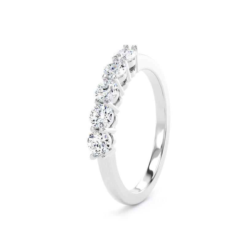 Rita Round Cut Engagement Ring in 18ct White Gold