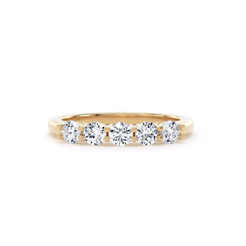 Rita Round Cut Engagement Ring in 18ct Yellow Gold