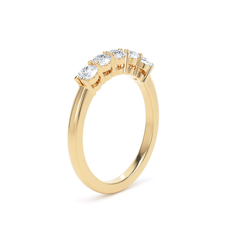 Rita Round Cut Engagement Ring in 9ct Yellow Gold