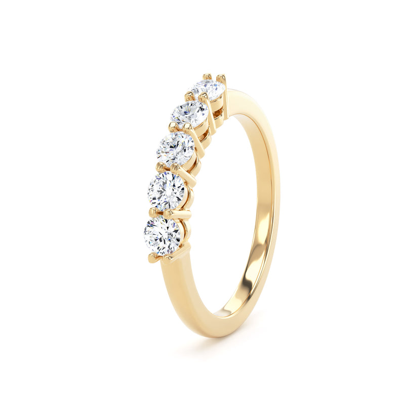 Rita Round Cut Engagement Ring in 9ct Yellow Gold
