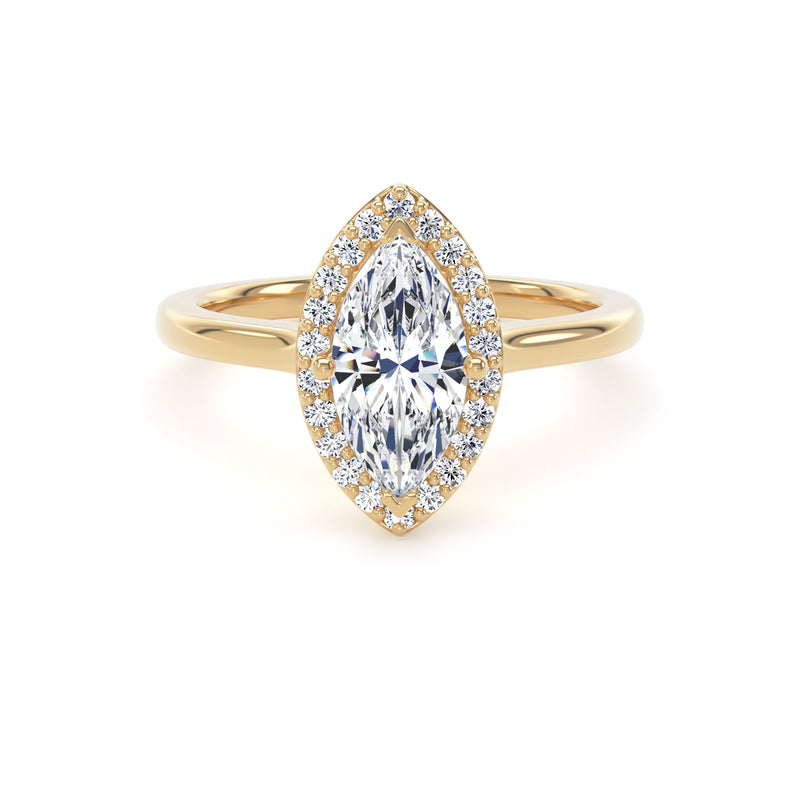 Rae Marquise Cut Engagement Ring in 18ct Yellow Gold
