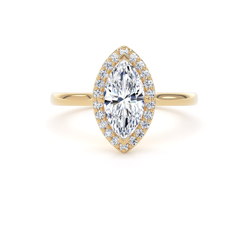 Rae Marquise Cut Engagement Ring in 18ct Yellow Gold
