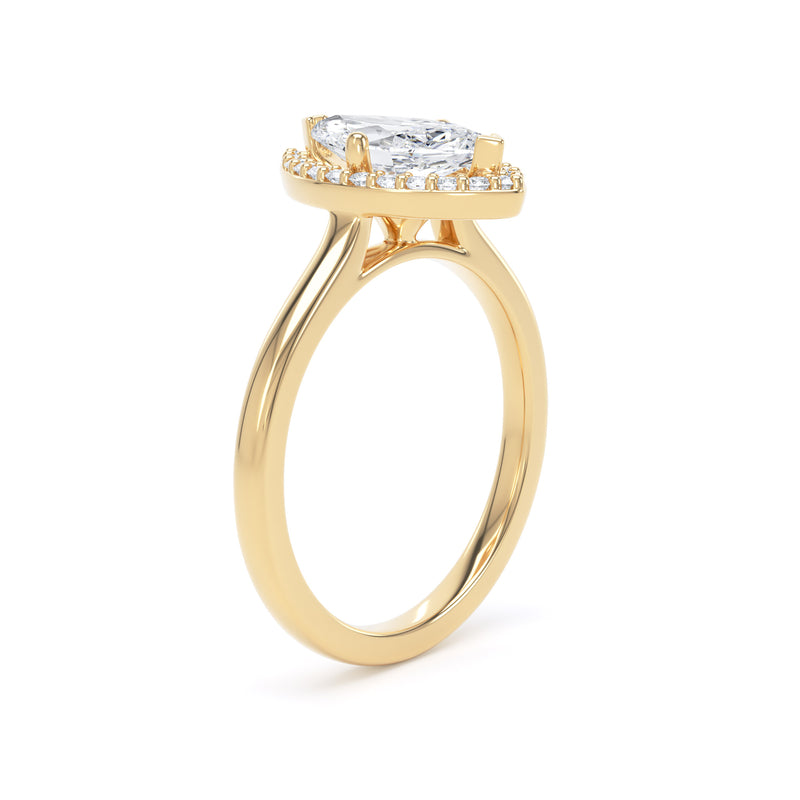 Rae Marquise Cut Engagement Ring in 18ct Yellow Gold