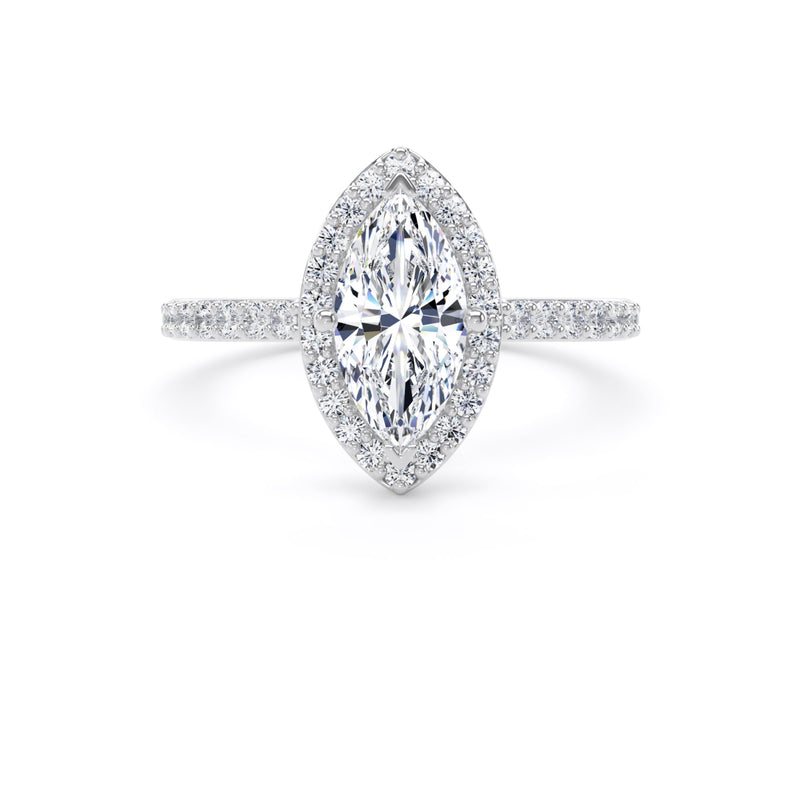 Quinn Marquise Cut Engagement Ring in 9ct White Gold