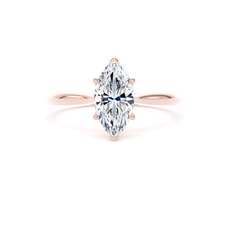 Poppy Marquise Cut Engagement Ring in 18ct Rose Gold
