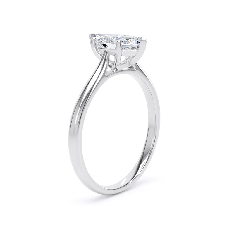 Poppy Marquise Cut Engagement Ring in 18ct White Gold