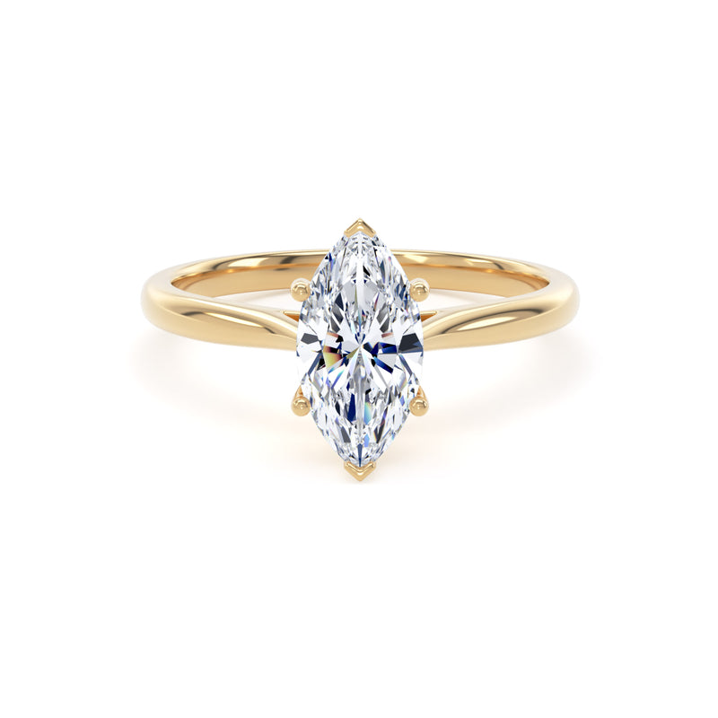 Poppy Marquise Cut Engagement Ring in 18ct Yellow Gold