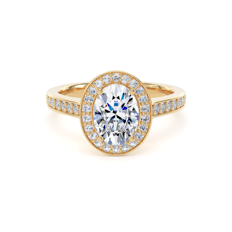 Paige Oval Cut Engagement Ring in 18ct Yellow Gold