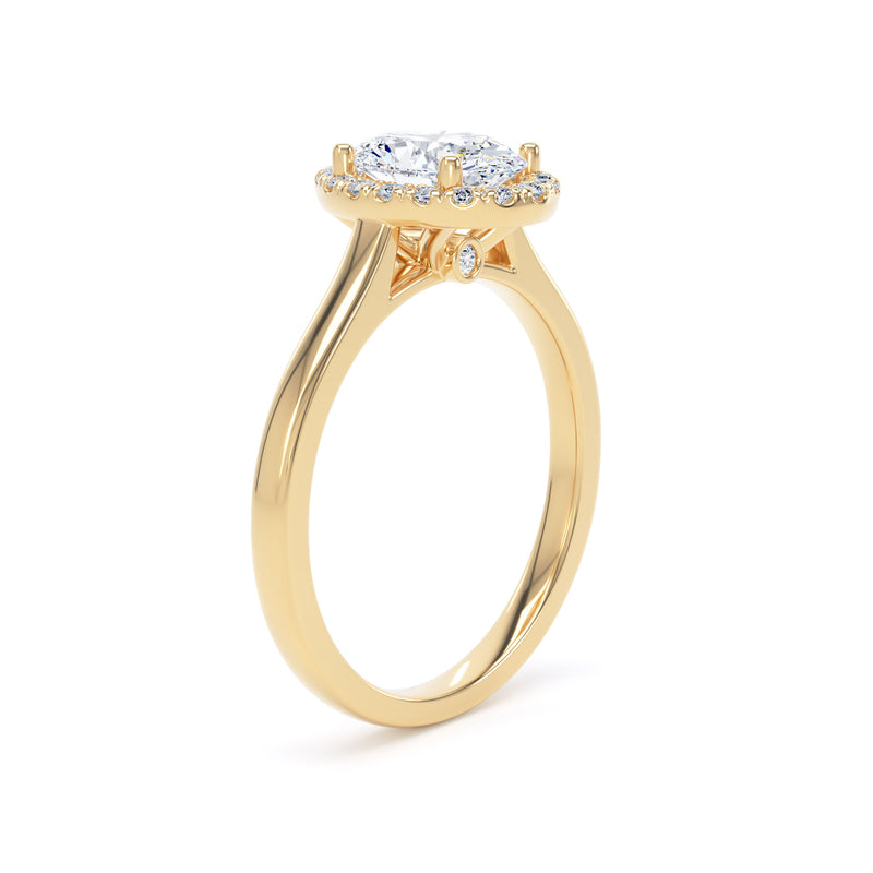 Olive Oval Cut Engagement Ring in 18ct Yellow Gold