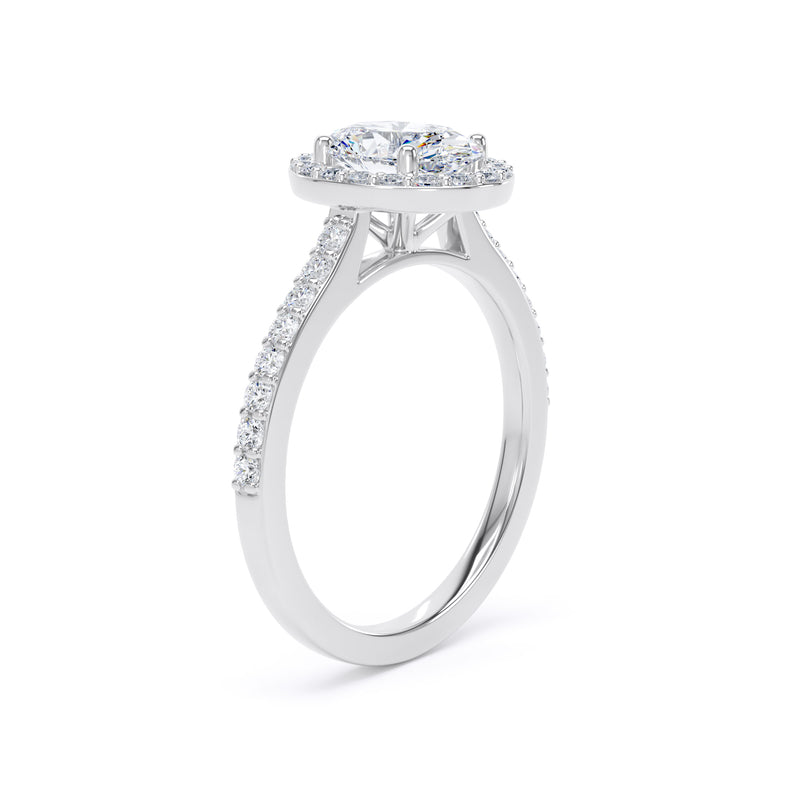 Noa Oval Cut Engagement Ring in Platinum 950