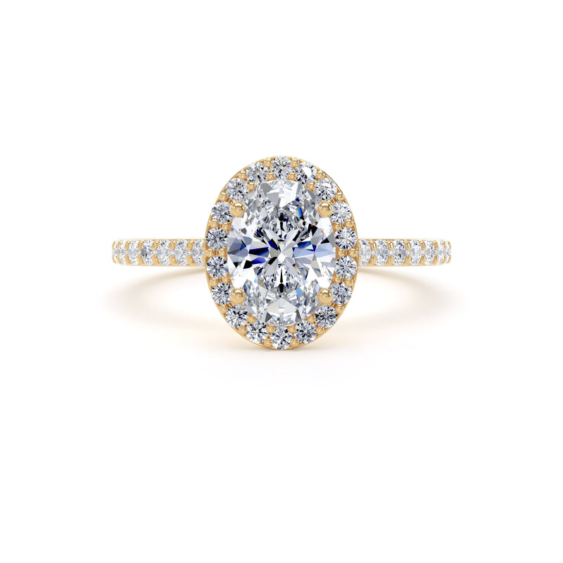 Noa Oval Cut Engagement Ring in 9ct Yellow Gold