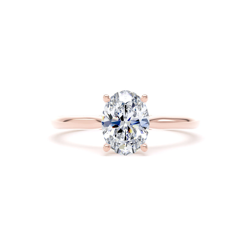 Molly Oval Cut Engagement Ring in 9ct Rose Gold