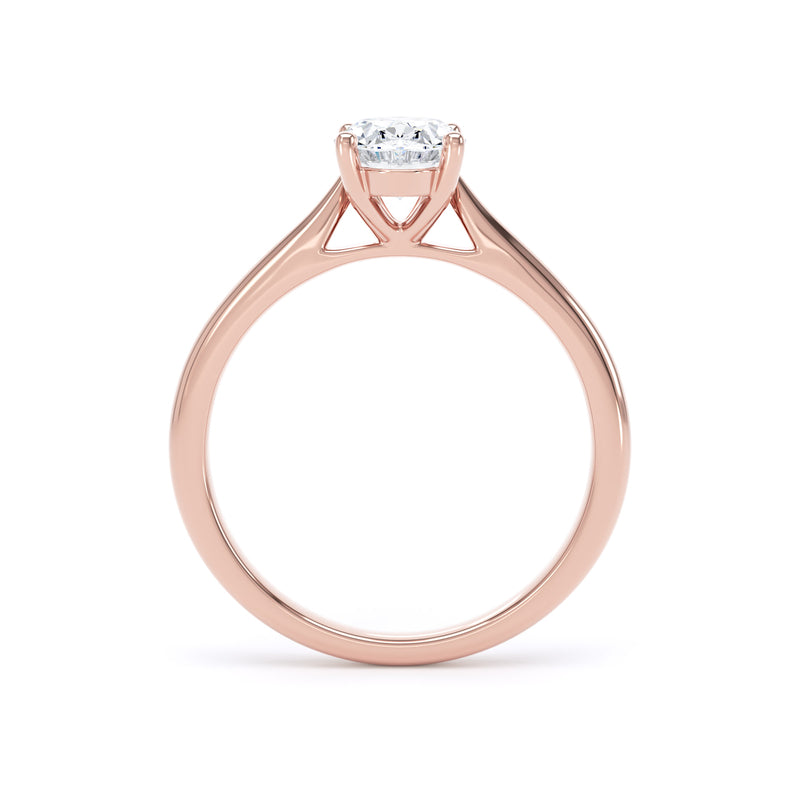 Molly Oval Cut Engagement Ring in 9ct Rose Gold