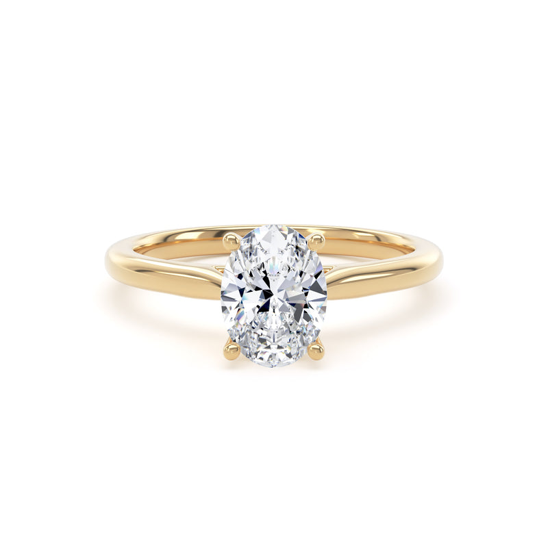 Molly Oval Cut Engagement Ring in 18ct Yellow Gold