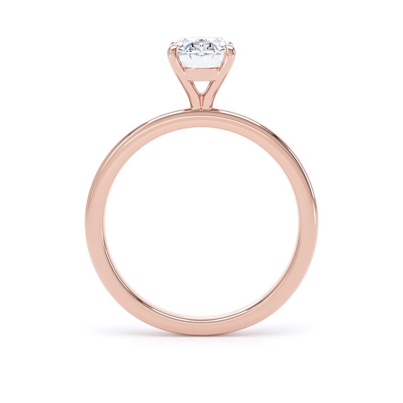 Mira Oval Cut Engagement Ring in 9ct Rose Gold