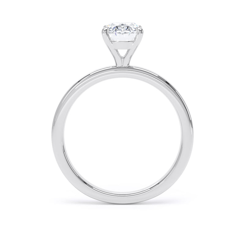 Mira Oval Cut Engagement Ring in 9ct White Gold