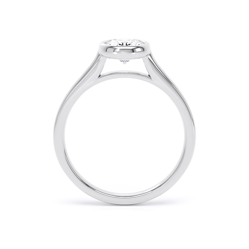 Mia Oval Cut Engagement Ring in 9ct White Gold
