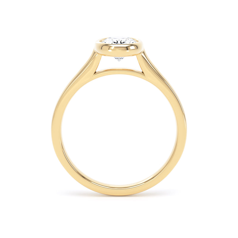 Mia Oval Cut Engagement Ring in 18ct Yellow Gold