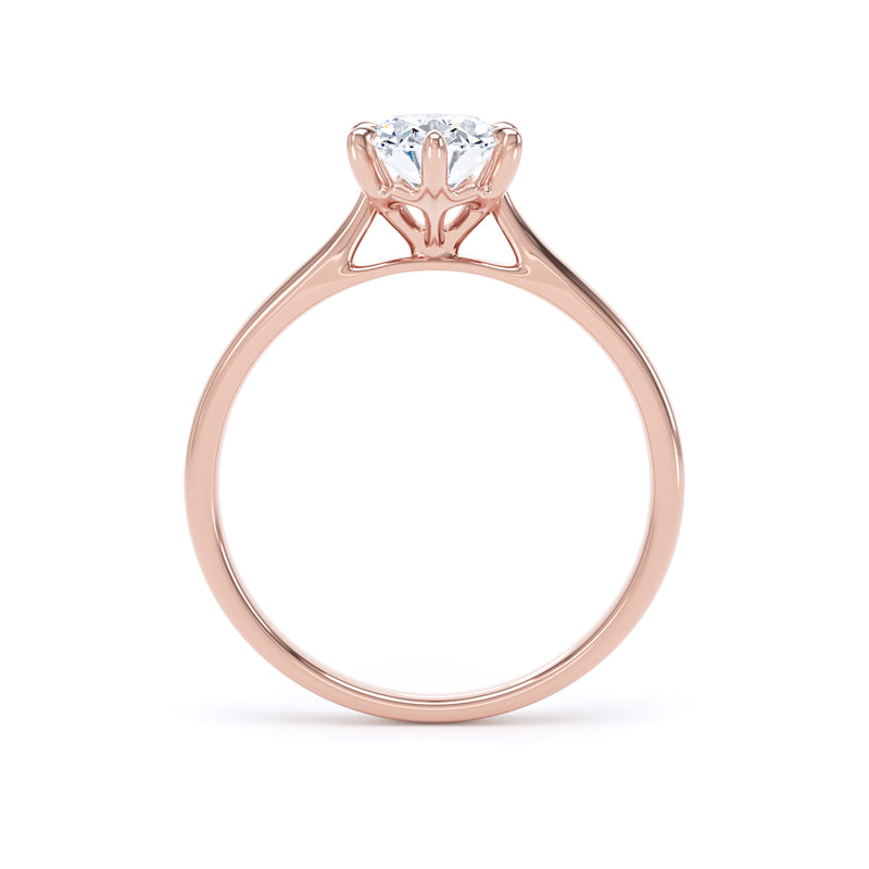 Maya Oval Cut Engagement Ring in 9ct Rose Gold