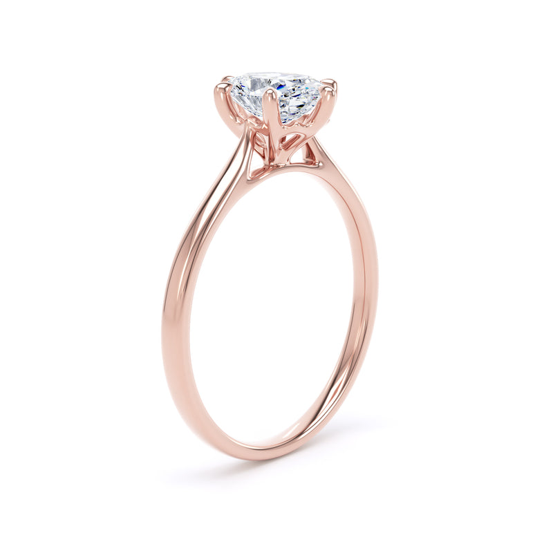 Maya Oval Cut Engagement Ring in 18ct Rose Gold
