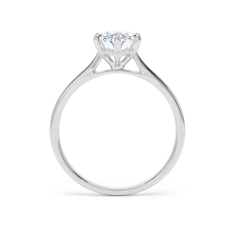 Maya Oval Cut Engagement Ring in 9ct White Gold