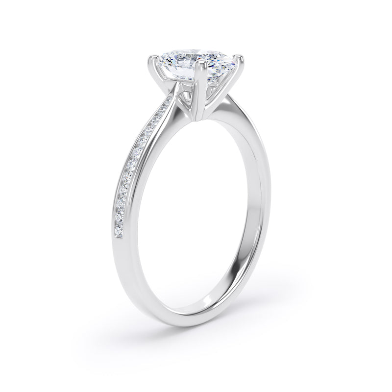 Mara Oval Cut Engagement Ring in 9ct White Gold