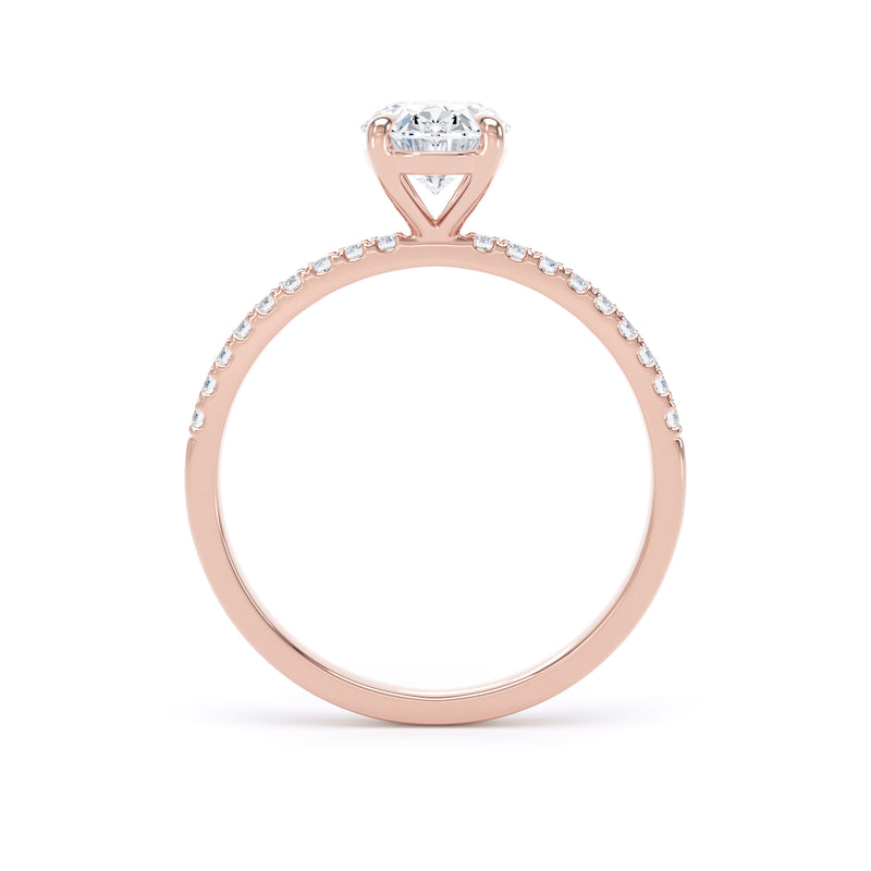 Lara Oval Cut Engagement Ring in 18ct Rose Gold