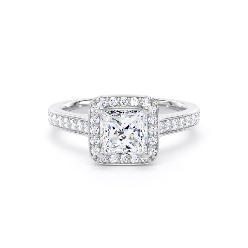 Lana Princess Cut Engagement Ring in 9ct White Gold