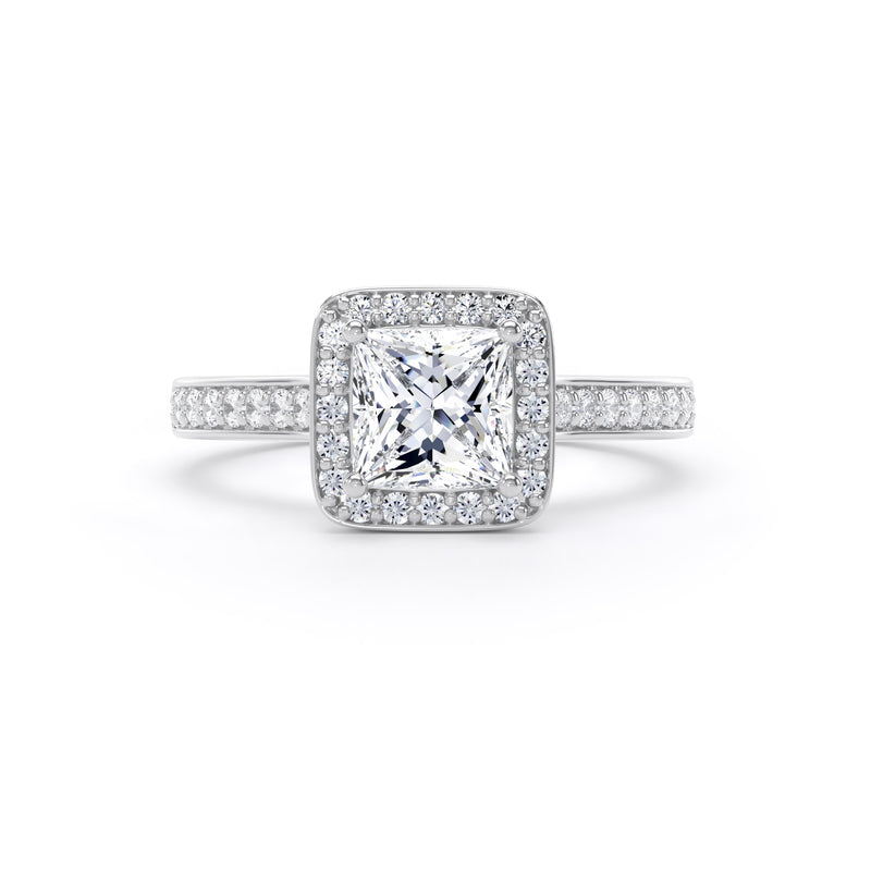 Lana Princess Cut Engagement Ring in 9ct White Gold