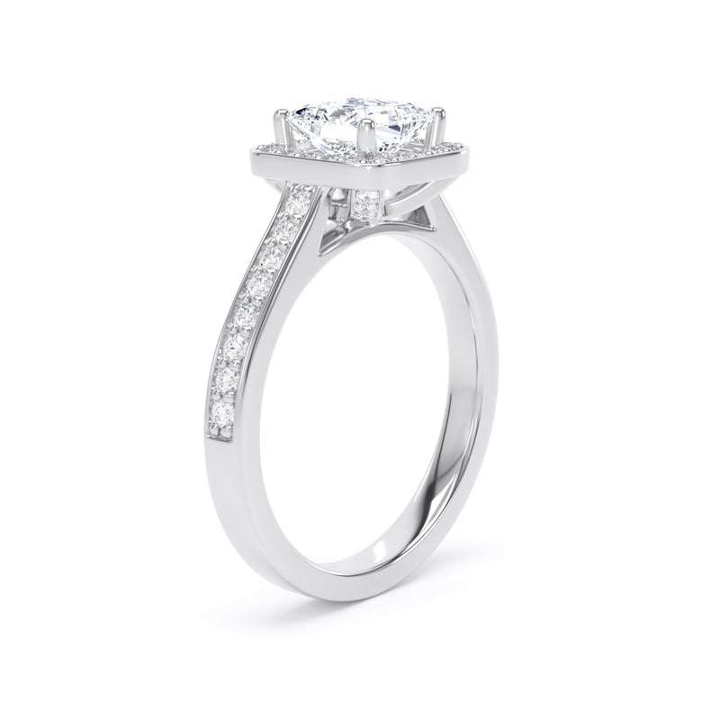 Lana Princess Cut Engagement Ring in 9ct White Gold
