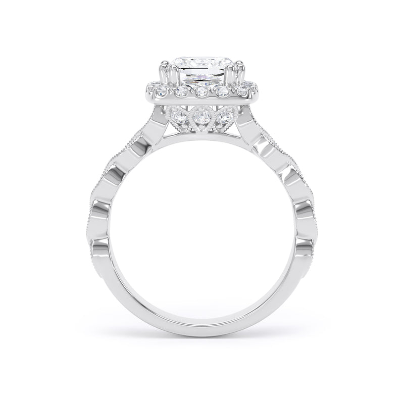 Kay Princess Cut Engagement Ring in 18ct White Gold