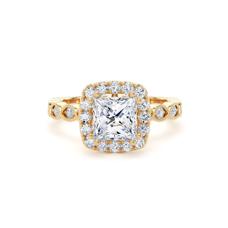 Kay Princess Cut Engagement Ring in 18ct Yellow Gold