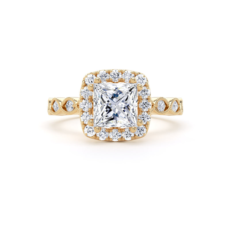 Kay Princess Cut Engagement Ring in 18ct Yellow Gold