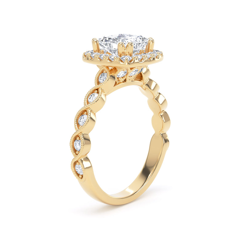 Kay Princess Cut Engagement Ring in 18ct Yellow Gold