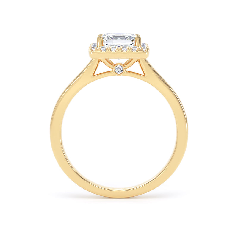 Kara Princess Cut Engagement Ring in 9ct Yellow Gold