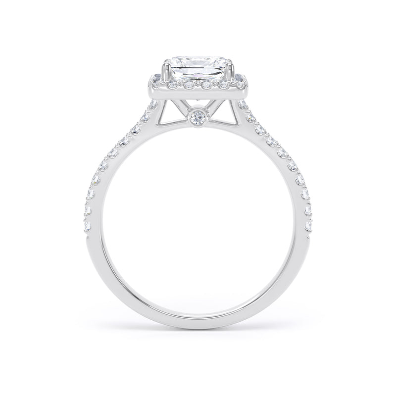 June Princess Cut Engagement Ring in 18ct White Gold