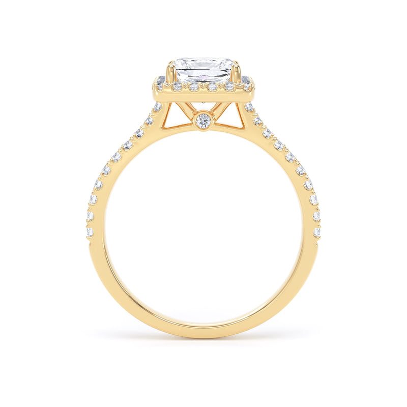 June Princess Cut Engagement Ring in 18ct Yellow Gold