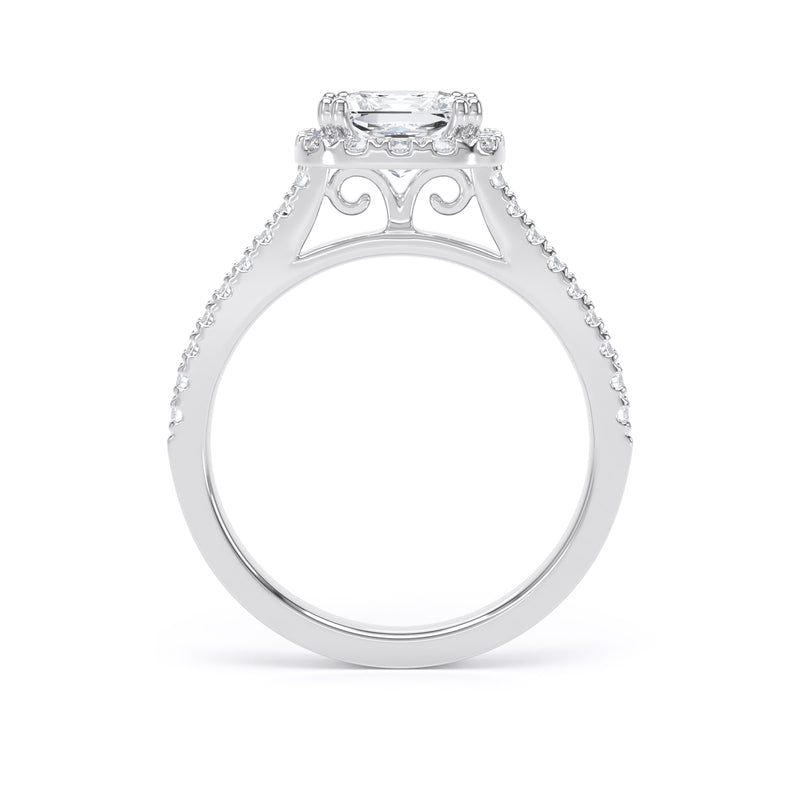 Joy Princess Cut Engagement Ring in 9ct White Gold