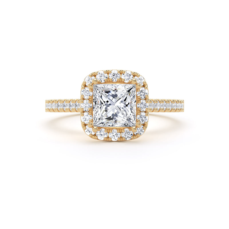 Joy Princess Cut Engagement Ring in 18ct Yellow Gold