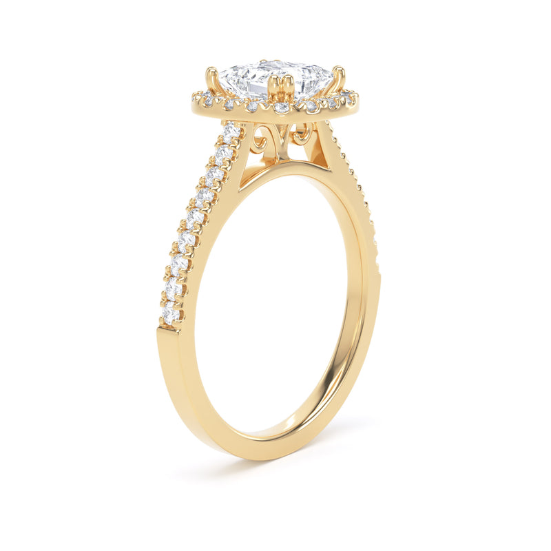 Joy Princess Cut Engagement Ring in 18ct Yellow Gold