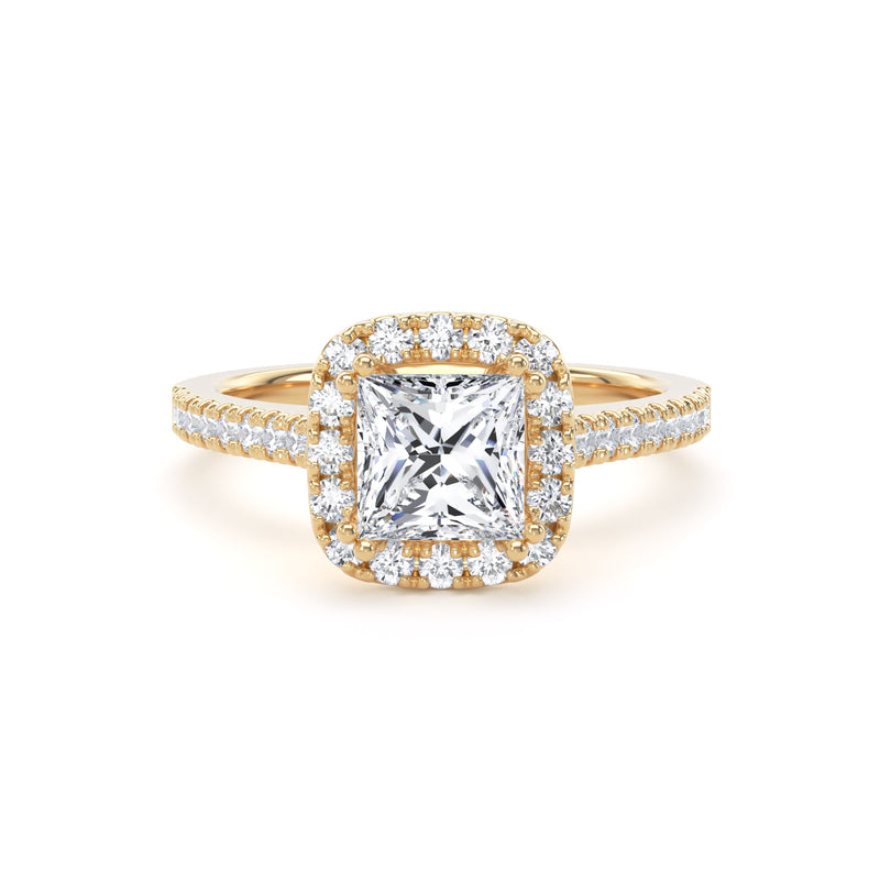 Joy Princess Cut Engagement Ring in 18ct Yellow Gold