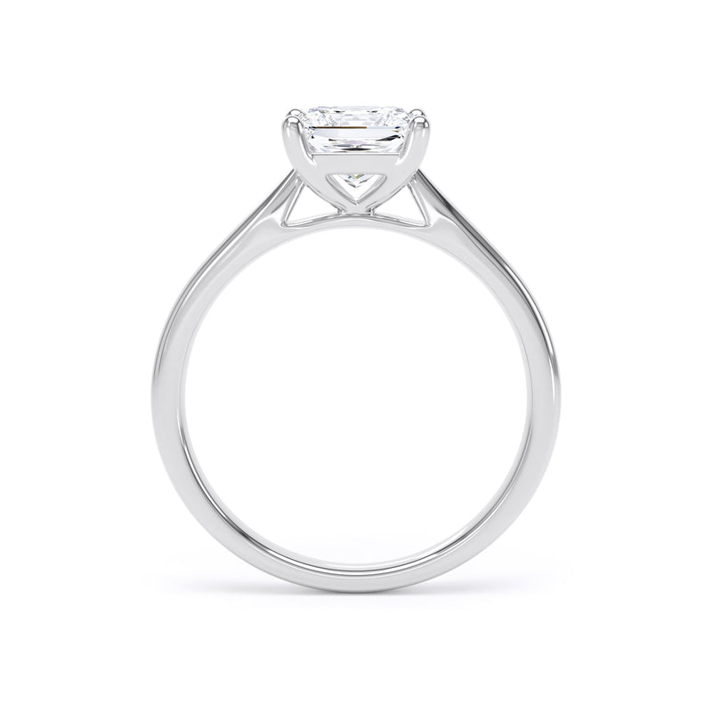 Jill Princess Cut Engagement Ring in 18ct White Gold