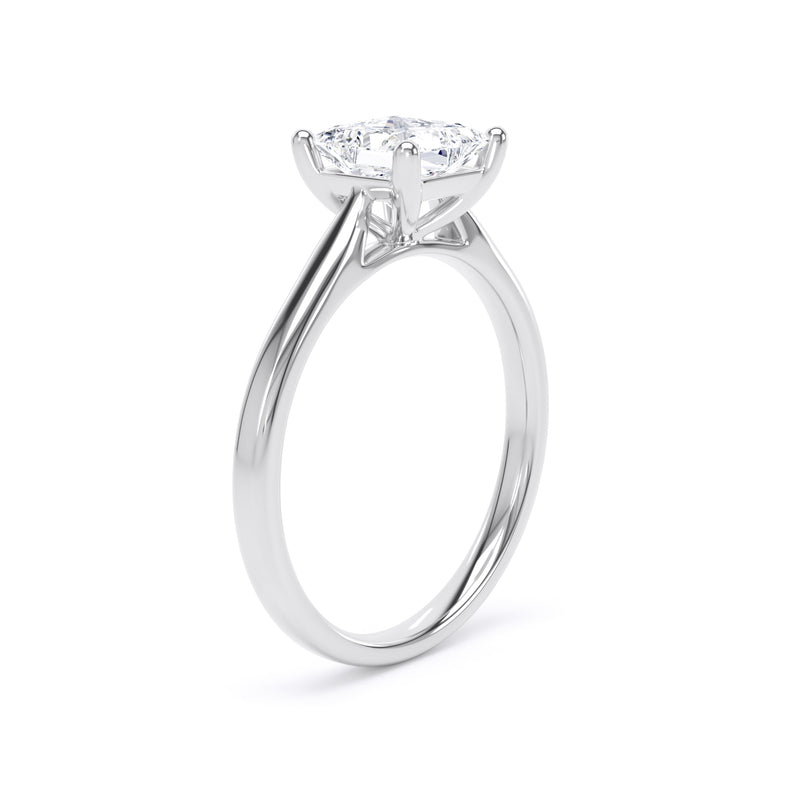 Jill Princess Cut Engagement Ring in 9ct White Gold