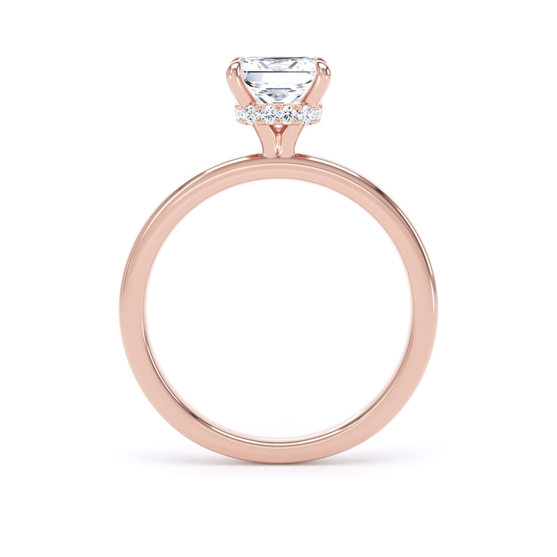 Jane Princess Cut Engagement Ring in 18ct Rose Gold