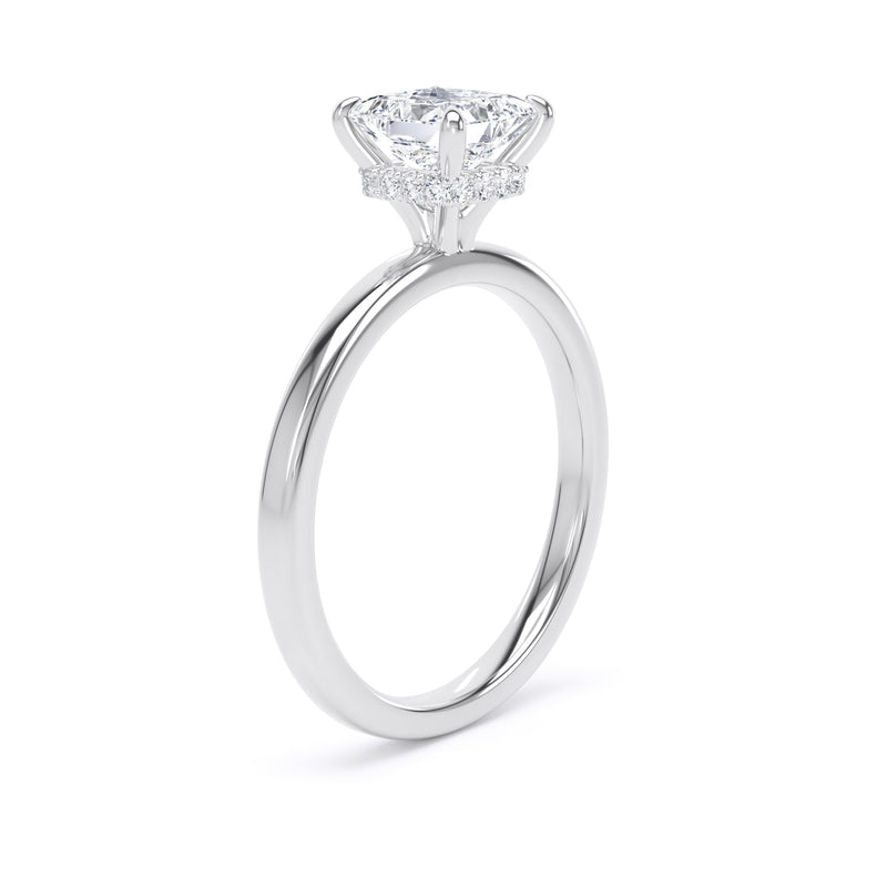 Jane Princess Cut Engagement Ring in Platinum 950