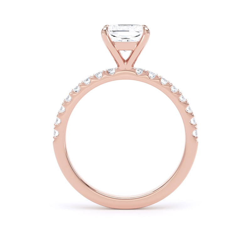 Hope Princess Cut Engagement Ring in 9ct Rose Gold